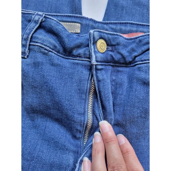 Anthropolgie Pilcro Dark Wash Rew Hem Wide Leg Jeans Size 33T Casual Bohemian - Picture 4 of 9